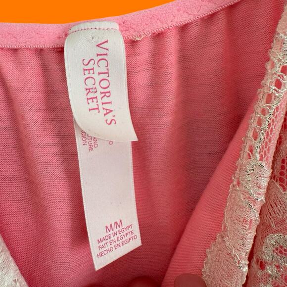 00's vintage pink lace lingerie y2k babydoll MEDIUM victoria's secret - Picture 8 of 8